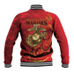 Montford Point Marines Baseball Jacket Flame Fire Military Red Camo