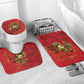 Montford Point Marines Bathroom Set Flame Fire Military Red Camo