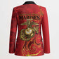 Montford Point Marines Blazer Flame Fire Military Red Camo