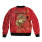 Montford Point Marines Bomber Jacket Flame Fire Military Red Camo