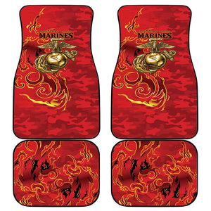 Montford Point Marines Car Mats Flame Fire Military Red Camo