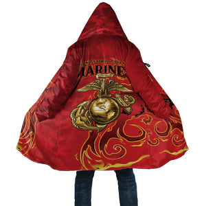 Montford Point Marines Cloak Flame Fire Military Red Camo