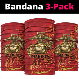 Montford Point Marines Neck Gaiter Flame Fire Military Red Camo
