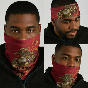 Montford Point Marines Neck Gaiter Flame Fire Military Red Camo