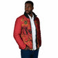 Montford Point Marines Padded Jacket Flame Fire Military Red Camo