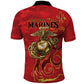 Montford Point Marines Polo Shirt Flame Fire Military Red Camo