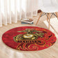 Montford Point Marines Round Carpet Flame Fire Military Red Camo