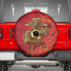 Montford Point Marines Spare Tire Cover Flame Fire Military Red Camo
