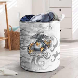 Montford Point Marines Laundry Basket Flame Fire Military White Camo