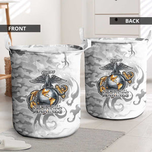 Montford Point Marines Laundry Basket Flame Fire Military White Camo