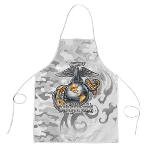 Montford Point Marines Apron Flame Fire Military White Camo