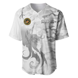Montford Point Marines Baseball Jersey Flame Fire Military White Camo
