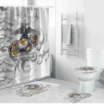 Montford Point Marines Bathroom Set Flame Fire Military White Camo