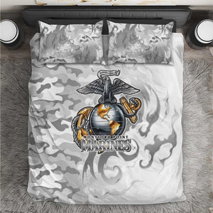 Montford Point Marines Bedding Set Flame Fire Military White Camo
