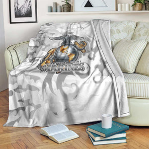 Montford Point Marines Blanket Flame Fire Military White Camo