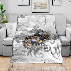 Montford Point Marines Blanket Flame Fire Military White Camo