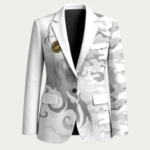 Montford Point Marines Blazer Flame Fire Military White Camo