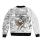 Montford Point Marines Bomber Jacket Flame Fire Military White Camo