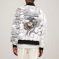 Montford Point Marines Bomber Jacket Flame Fire Military White Camo