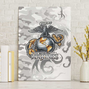 Montford Point Marines Canvas Wall Art Flame Fire Military White Camo