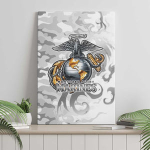 Montford Point Marines Canvas Wall Art Flame Fire Military White Camo