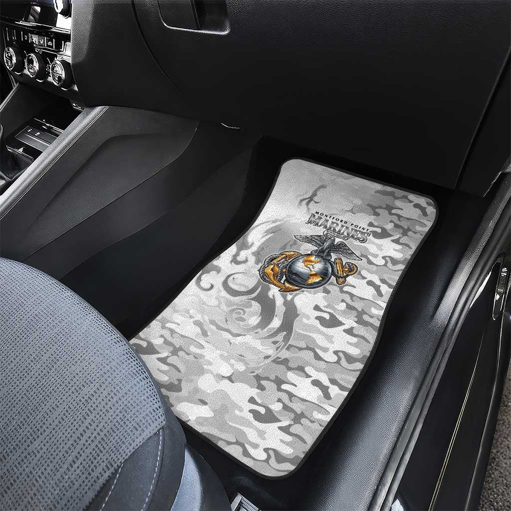 Montford Point Marines Car Mats Flame Fire Military White Camo