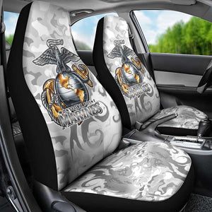 Montford Point Marines Car Seat Cover Flame Fire Military White Camo