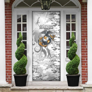 Montford Point Marines Door Cover Flame Fire Military White Camo