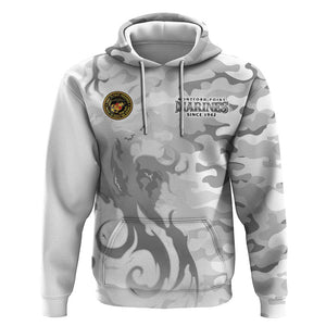 Montford Point Marines Hoodie Flame Fire Military White Camo