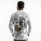 Montford Point Marines Long Sleeve Polo Shirt Flame Fire Military White Camo