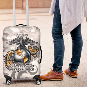 Montford Point Marines Luggage Cover Flame Fire Military White Camo