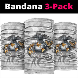 Montford Point Marines Neck Gaiter Flame Fire Military White Camo