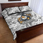 Montford Point Marines Quilt Bed Set Flame Fire Military White Camo