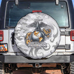 Montford Point Marines Spare Tire Cover Flame Fire Military White Camo