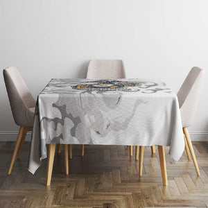 Montford Point Marines Tablecloth Flame Fire Military White Camo