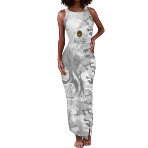 Montford Point Marines Tank Maxi Dress Flame Fire Military White Camo