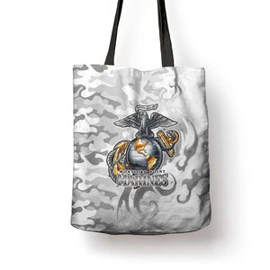 Montford Point Marines Tote Bag Flame Fire Military White Camo