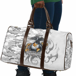 Montford Point Marines Travel Bag Flame Fire Military White Camo