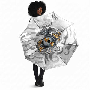 Montford Point Marines Umbrella Flame Fire Military White Camo
