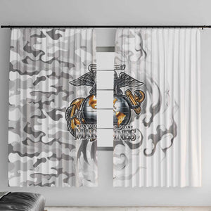 Montford Point Marines Window Curtain Flame Fire Military White Camo