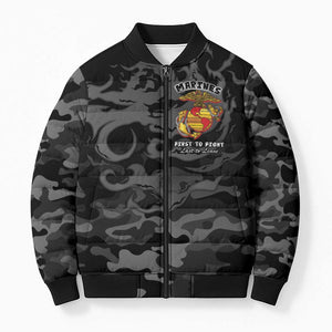 Montford Point Marines Bomber Puffer Jacket First To Fight Last to Leave