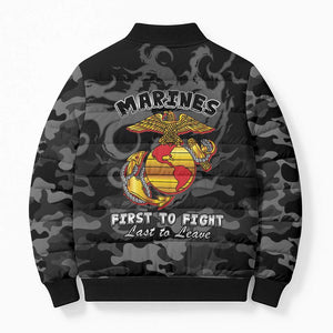 Montford Point Marines Bomber Puffer Jacket First To Fight Last to Leave