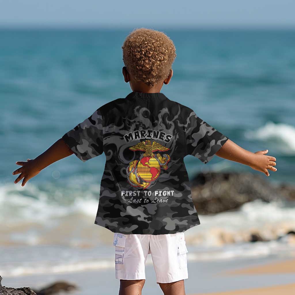 Montford Point Marines Kid Hawaiian Shirt First To Fight Last to Leave