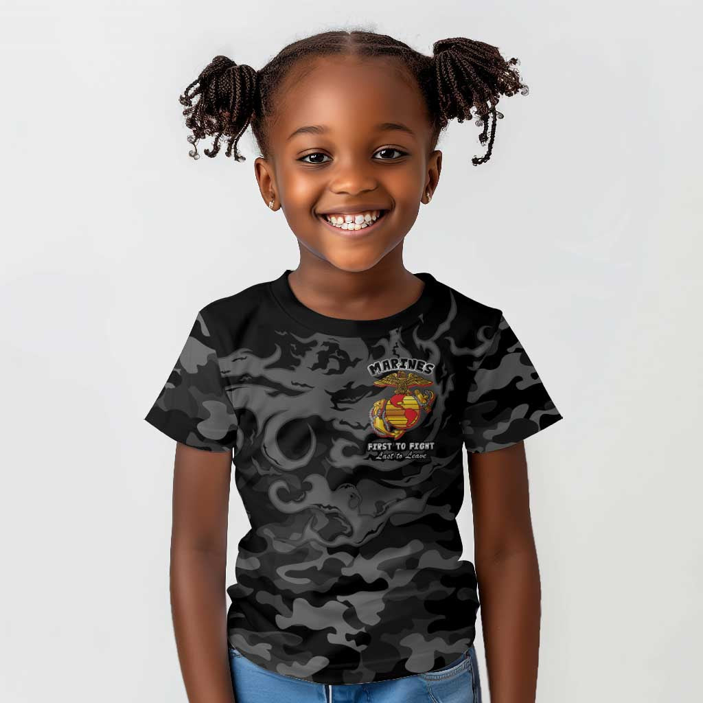 Montford Point Marines Kid T shirt First To Fight Last to Leave