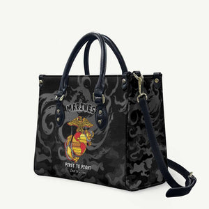 Montford Point Marines Leather Bag First To Fight Last to Leave