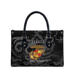 Montford Point Marines Leather Bag First To Fight Last to Leave