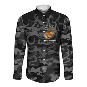 Montford Point Marines Long Sleeve Button Shirt First To Fight Last to Leave
