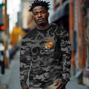 Montford Point Marines Long Sleeve Shirt First To Fight Last to Leave