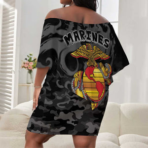 Montford Point Marines Off Shoulder Short Dress First To Fight Last to Leave