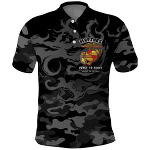 Montford Point Marines Polo Shirt First To Fight Last to Leave